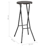thumbnail of vidaXL Klappbare Barhocker 2 Stk. HDPE und Stahl Braun Rattanoptik