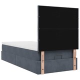 thumbnail of vidaXL Ottoman-Bett mit Matratzen Dunkelgrau 90x190 cm Samt