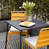 thumbnail of Quadratischer Gartentisch aus anthrazitfarbenem Metall - Oviala