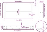 thumbnail of Helloshop26 - Set aus 2 modernen Couchtischbeinen mit verstellbaren Nivellierfüßen 60 x 30 cm aus anthrazitfarbenem Stahl 02_0057506