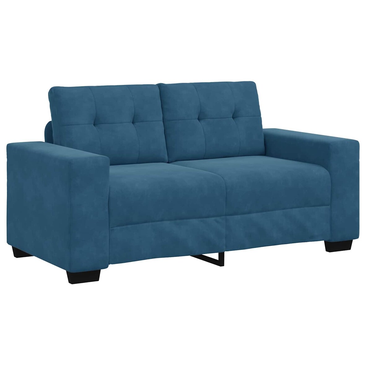 vidaXL | Loveseat | met kussen Blauw Fluweel