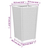 thumbnail of vidaXL Pflanzkübel 4 Stk. Blaugrau 32,5x32,5x57 cm PP
