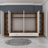 thumbnail of Armario F4-524 nogal blanco 80x190x45 cm