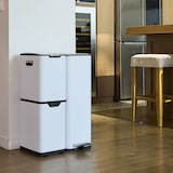 thumbnail of Kitchen Move Poubelle pédale tri sélectif HAJA blanc 60L Acier inoxydable Blanc