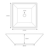 thumbnail of ML-Design Aufsatzwaschbecken Keramik Schwarz matt 41 × 41 × 12 cm, quadratisch – modernes Waschbecken für Bad / Gäste-WC