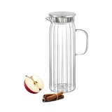 thumbnail of Wilmax Borosilikat Glas Krug mit Edelstahl-Deckel, 1500ml