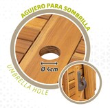 thumbnail of Set muebles de terraza mesa y sillas madera acacia Aktive