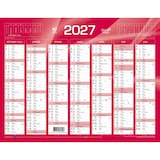 thumbnail of Quo Vadis - Calendrier mural - 2027 - Français - Classic - Rouge - 14 mois de décembre à janvier - 27x21 cm - Papier Clairefontaine blanc