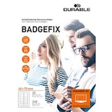 thumbnail of Namensschild BADGEFIX, selbstklebend, Acetatseide, weiß, 75 x 40 mm, 240 Schilder