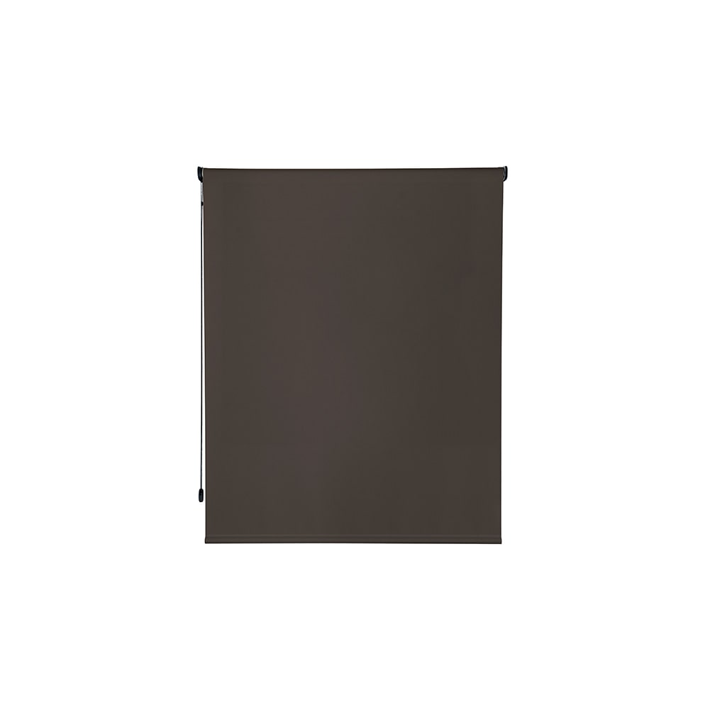 Rocada cortina enrollable 120cm largo x 160cm alto  - cortina color antracita bronce con mecánico negro