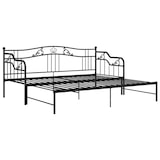 thumbnail of vidaXL Ausziehsofa Bettgestell Schwarz Metall 90x200 cm