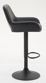 thumbnail of DELUKE® Barhocker 2er Set DUBLIN - Schwarz, Kunstleder, Schwarz | Barhocker mit Lehne Barstuhl Tresenhocker Tresenstuhl Kneipenhocker Kneipenstuhl