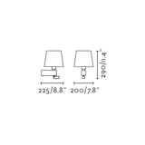 thumbnail of room led, applique in metallo satinato con paralume bianco, faro barcelona