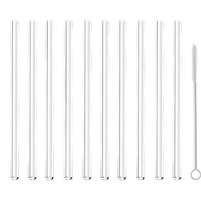 METRO Professional Palhinhas reutilizáveis, vidro de borossilicato, Ø 8 mm x 20 cm, transparentes, 50 unidades