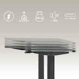 thumbnail of Schreibtisch Worktime Game 140 x 100 LED elektrisch höhenverstellbar schwarz hjh OFFICE