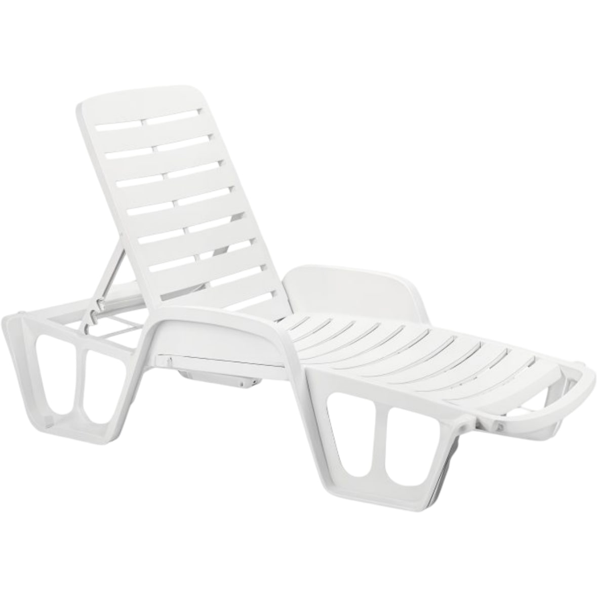 Lettino Prendisole Impilabile Fisso Progarden Relax Piscina Letto Sdraio per Mare Bianco 192x71x100h cm