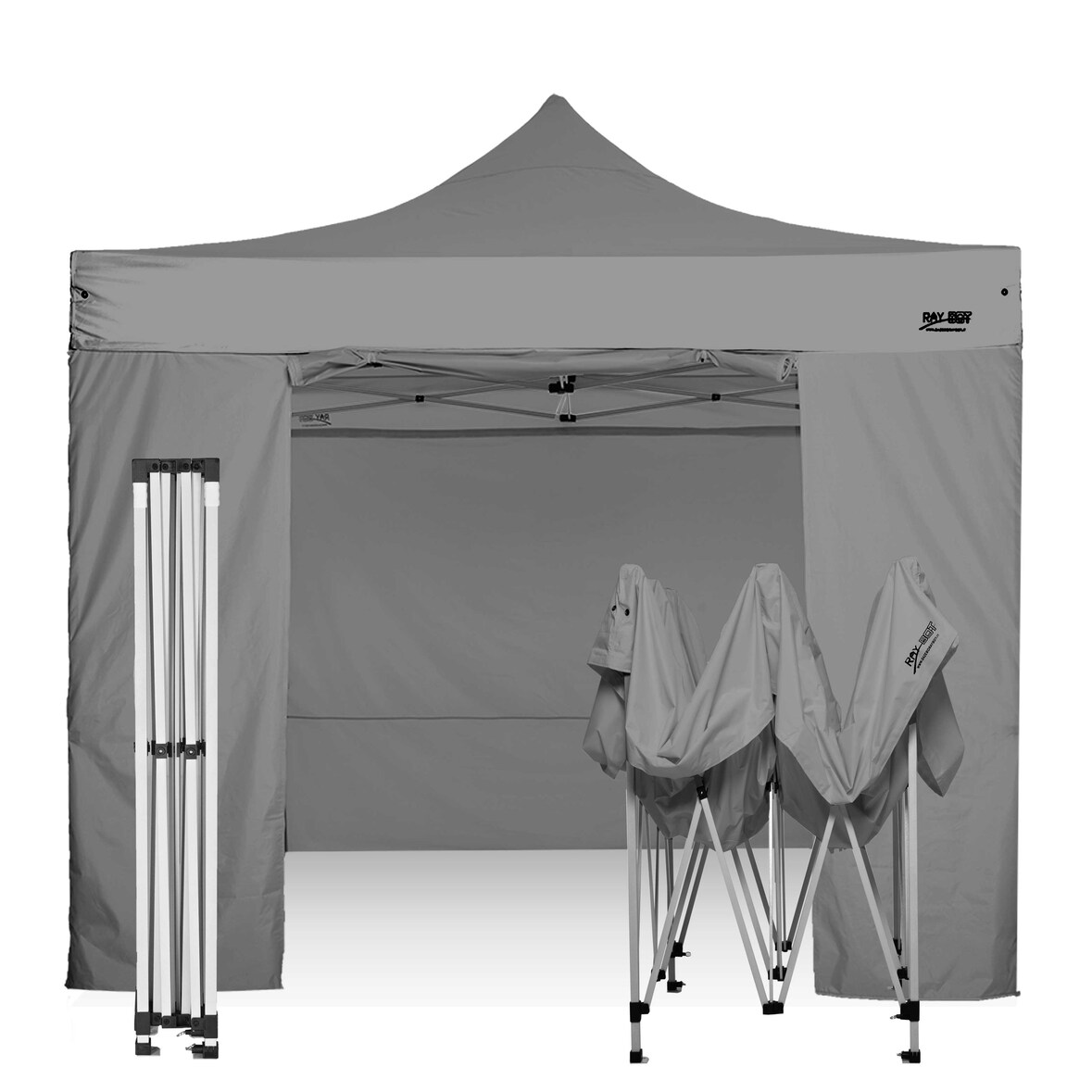 RAY BOT Gazebo pieghevole 3x3 rosso professionale con laterali. PVC 350g