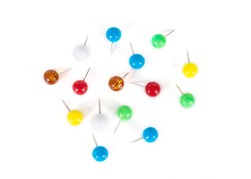 Pack de Pins redondos coloridos, 200 unidades BI-OFFICE | Makro