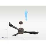 thumbnail of Ventilador de Techo ø132 cm con Wifi Reversible Hypersilence para 35 m² Utila D132 C02 65312 Chocolate