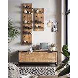 thumbnail of SIT Möbel Wand-Weinregal | für 4 Flaschen | Mangoholz natur antik | Metallhaken antikschwarz | B 33 x T 4 x H 80 cm | 01931-04 | Serie RUSTIC