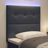thumbnail of vidaXL LED Kopfteil mit LED-Lichtleisten Grau 90 cm Polyester