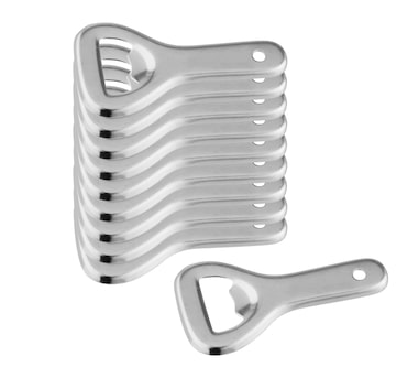 METRO Professional Flesopener, roestvrij staal, 8 x 4 cm, vaatwasmachinebestendig, zilver, 10 stuks