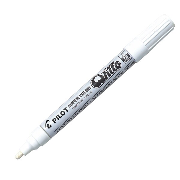 PILOT Permanent-Marker SUPER COLOR White, medium, weiß