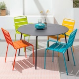 thumbnail of Gele metalen tuinstoel - Oviala