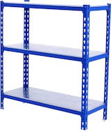 thumbnail of SimonRack Metallregal, 900x1200x500 mm, 3 Ebenen, Metallboden, 200 kg Biegepunkt, Blau/Verzinkt - Simonclick