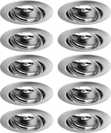 thumbnail of Paulmann Einbauleuchte Base Basisset schwenkbar  rund 90mm 20° GU10 max. 10W  230V dimmbar  Eisen gebürstet 93399