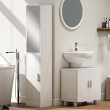 thumbnail of HOMCOM mueble para debajo del lavabo mueble de lavabo con pie con 2 puertas 2 estantes y sistema antivuelco para cuarto baño 60x35x60 cm blanco