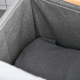 thumbnail of Cesto para Ropa Sucia de Bambú Cesto Rectangular de Ropa Portátil con Tapa y Bolsa Extraíble Mueble de Baño Dormitorio 40x35,5x60,5 cm Natural y Gris
