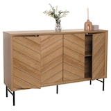 thumbnail of Aparador HWC-M50, mueble cajonera aparador alto, madera maciza mango 94x151x40cm ~ natural