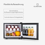 thumbnail of Geheimversteck Mini-Kühlschrank 2 Ebenen 17Ltr. 26dB thermoelektrisch Schwarz