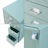 thumbnail of Helloshop26 - Caisson de bureau armoire meuble de rangement à roulettes avec 8 tiroirs 109 x 28 x 41 cm vert menthe 03_0009115