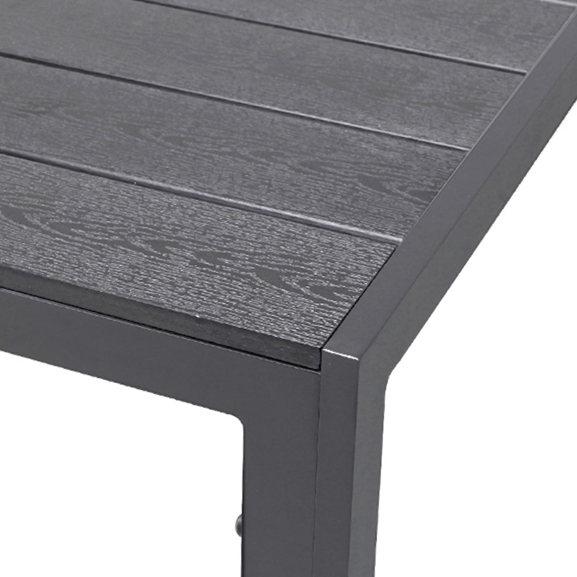 Non-Wood Aluminium Gartentisch anthrazit / grau 160 x 90 x 74 cm