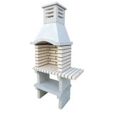 thumbnail of BBQ NATIVE - Barbacoa con 1 balda, construido con ladrillo blanco y cemento refractario - 98x50x205cm