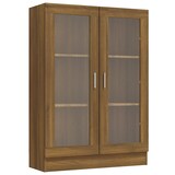 thumbnail of vidaXL Vitrinenschrank Braun Eiche-Optik 82,5x30,5x115cm Holzwerkstoff