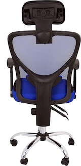 thumbnail of Sillas de oficina con asiento textil color Azul. Modelo Carla