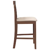 thumbnail of vidaXL Barkrukken met kussens 2 st massief hout rubber bruin