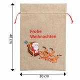 thumbnail of Weihnachtsgeschenksack Weihnachtsmann Schlitten 30x40cm