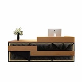 thumbnail of 【TWMT160cm】Maßanfertigung Kasse Bartheke Kassentheke Bartisch Empfangstheke Retro Theke Bar Empfangstheke Holzfarbe