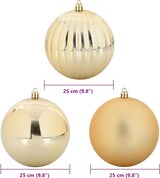 thumbnail of vidaXL Weihnachtskugel-Set 3 pcs Gold Kunststoff