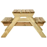 thumbnail of Picknicktafel met banken grenen hout geïmpregneerd V1 | vidaXL: Afmeting - 110 x 123 x 73 cm