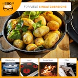 thumbnail of BBQ-Nerd® Gusseisenpfanne zum Grillen, Rösten, Anbraten | Grillpfanne Ø 20 cm 1650g mit Ausgießer und Henkel | Antihaft-Pfanne Feuerpfanne