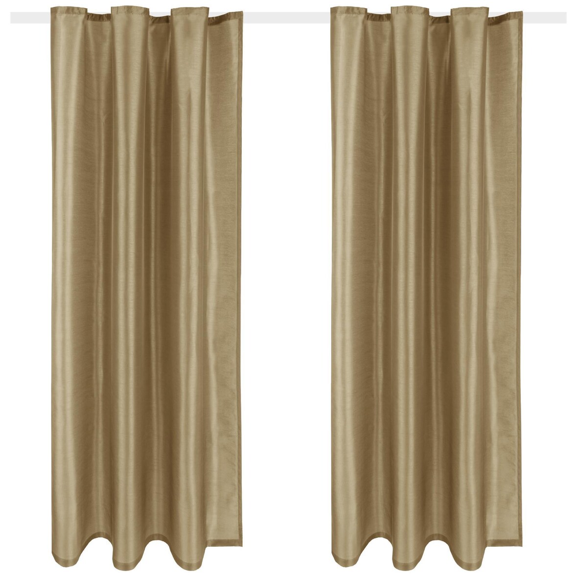 Blickdichter Dekoschal mit Universalband / Kräuselband im 2er Pack, Fertiggardine Alessia in vielen Größen und Farben