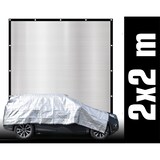 thumbnail of 99% Schattennetz 2x2m Alu Sonnensegel Sonnenschutz Netz Hitzeschutz Camping