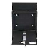 thumbnail of Briefkasten Wandbriefkasten Postkasten mit Zeitungsrolle Namensschild schwarz D1