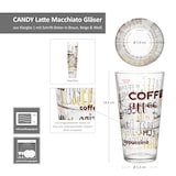 thumbnail of 48er Set CANDY Latte Macchiato Gläser mit Schrift-Dekor 380ml