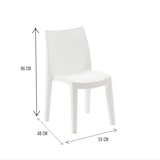 thumbnail of Dmora Sedia da esterno Ravenna, Set di 4 sedute da giardino, Sedia per tavolo da pranzo, Poltrona outdoor effetto rattan, 48x55h86 cm, Bianco